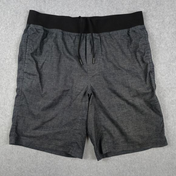 prAna Shorts Mens Size Large Gray 53% Hemp Breathe Pockets and Drawstring - Picture 1 of 16